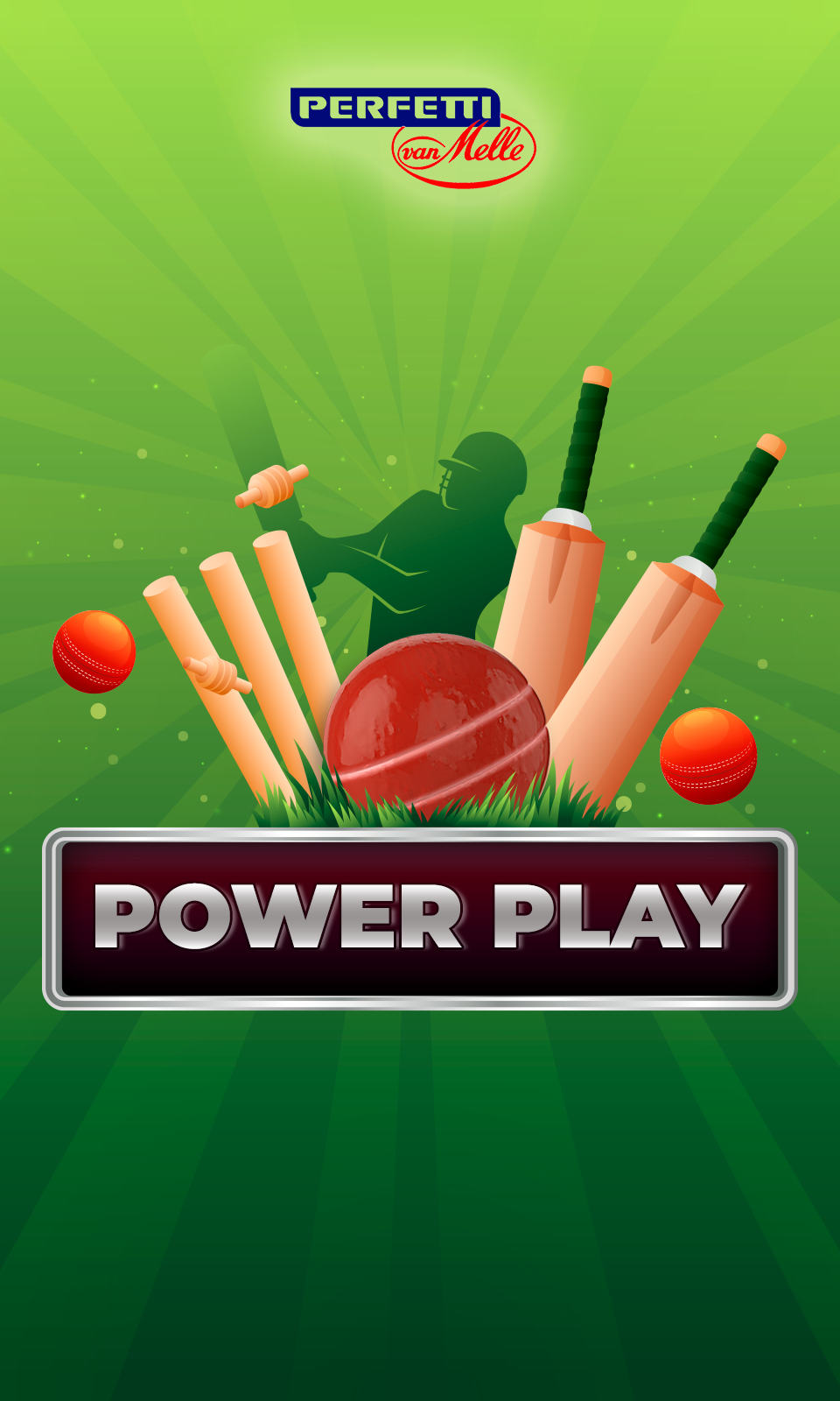 Perfetti Power Play cricket game start screen