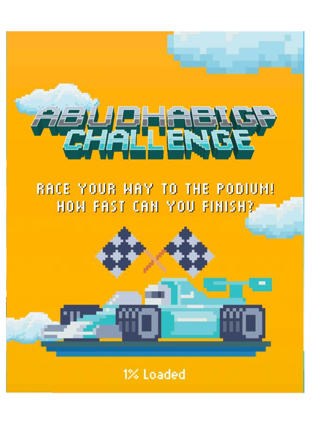 Abu Dhabi GP Challenge pixel racing game loading screen