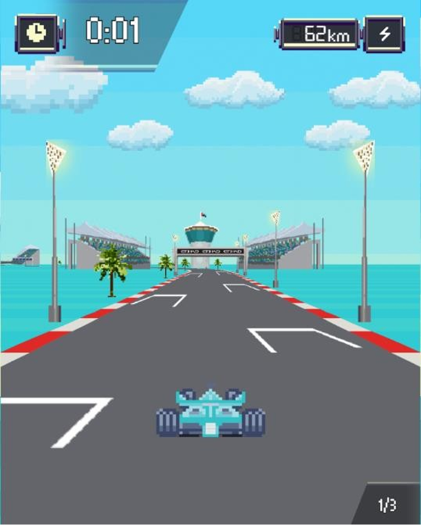 Abu Dhabi GP Challenge pixel racing gameplay on the track